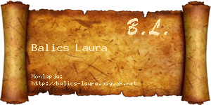 Balics Laura névjegykártya