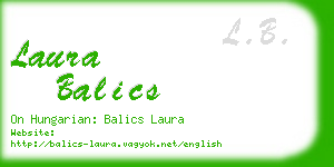 laura balics business card